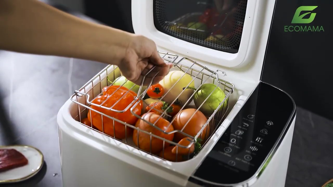 máy rửa thực phẩm Ecomama loại bỏ thuốc trừ sâu hiệu quả
