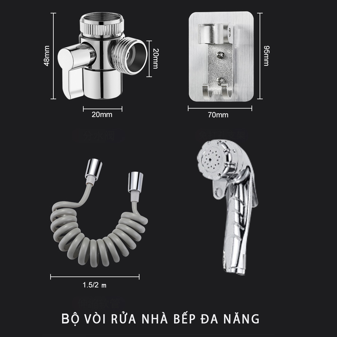 bộ vòi rửa nhà bếp đa năng
