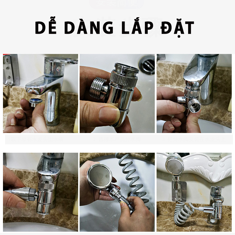 lắp đặt bộ vòi rửa nhà bếp đa năng